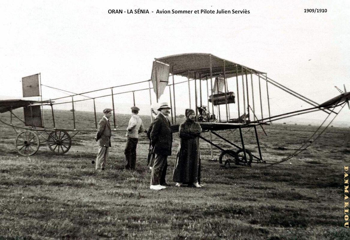 La Senia - Avion Sommer - Pilote Julien Servies - Vers 1909-1910.jpg